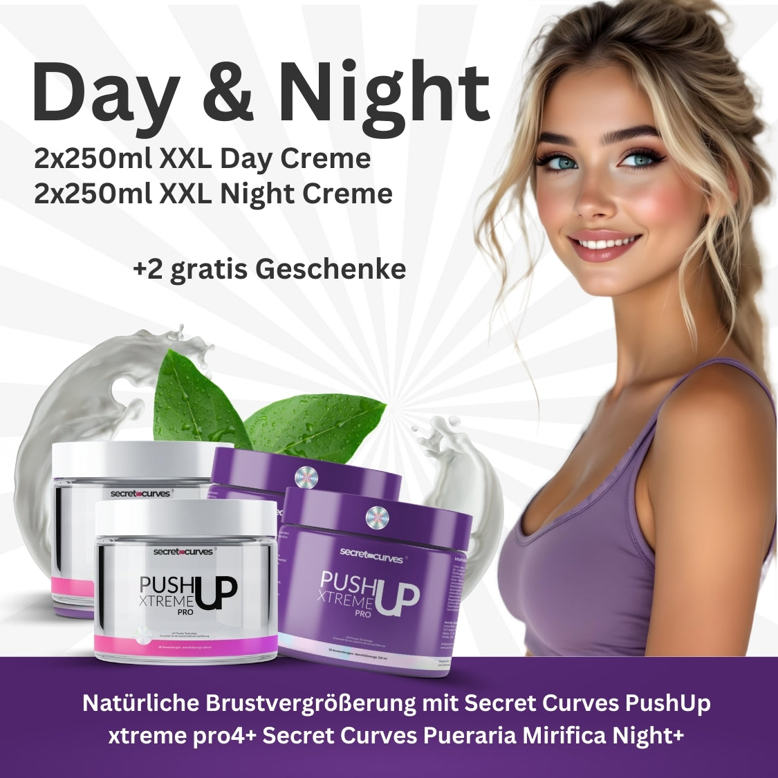 Secret Curves Push-Up Creme Pro + Pueraria Mirifica Day & Night Set
