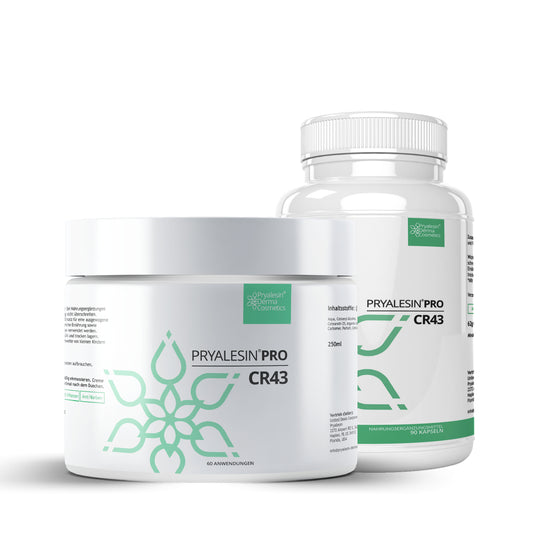 Pryalesin Pharmatur - Vitamin 43 für reine Haut 60 Kapseln + Creme Duo